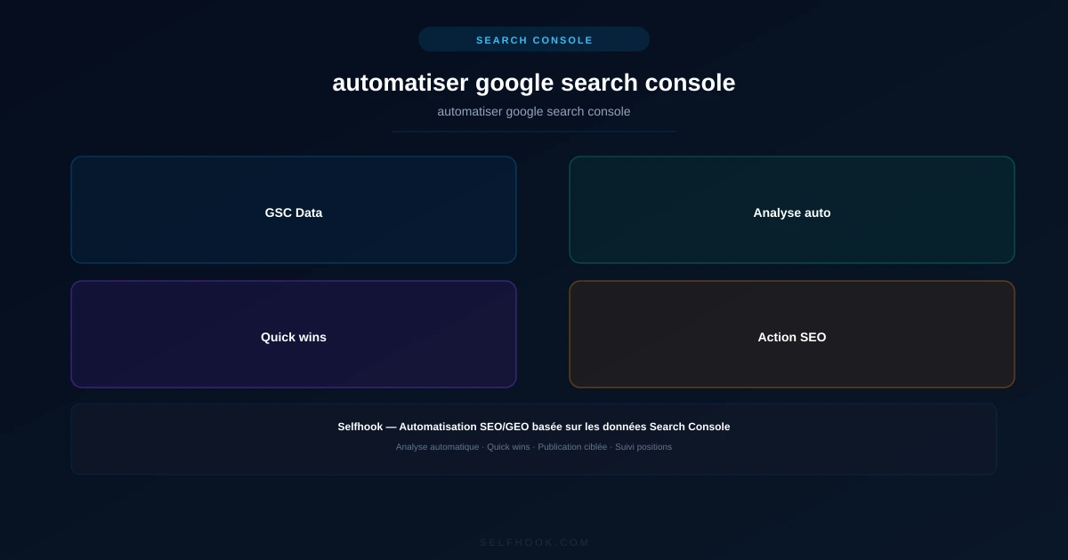 Automatiser Google Search Console : guide complet 2026