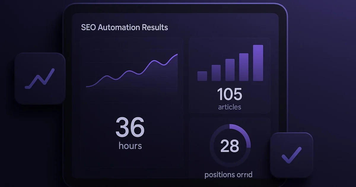 Benchmark SEO automatisation : résultats mesurés et données