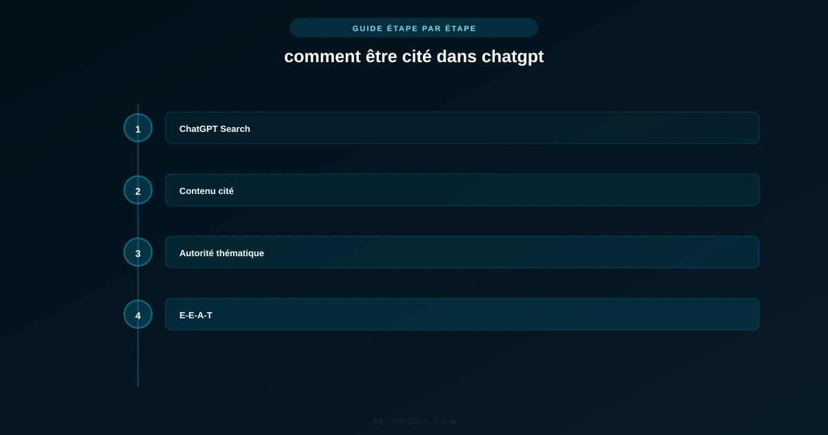 Schéma : Comment être cité dans ChatGPT : guide GEO complet