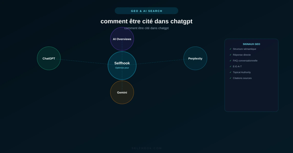 Comment être cité dans ChatGPT : guide GEO complet