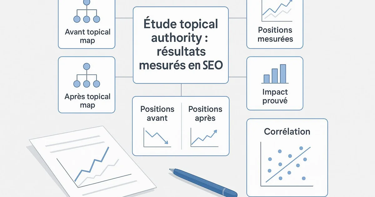 Illustration : Étude topical authority : résultats mesurés en SEO
