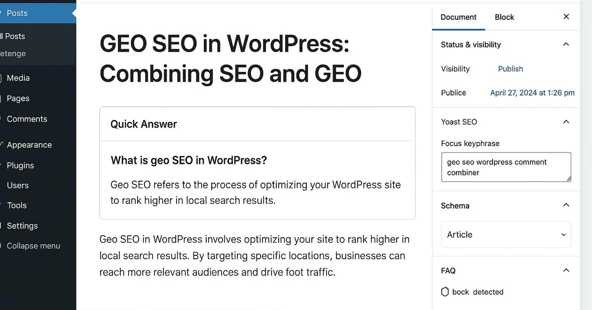 GEO SEO WordPress : comment combiner les deux approches