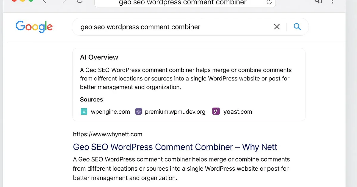Méthodologie : GEO SEO WordPress : comment combiner les deux approches