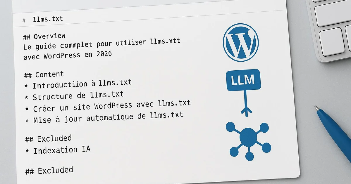 Méthodologie : llms.txt WordPress : le guide complet pour 2026
