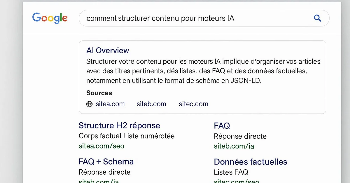 Illustration : Comment structurer son contenu pour les moteurs IA sur WordPress
