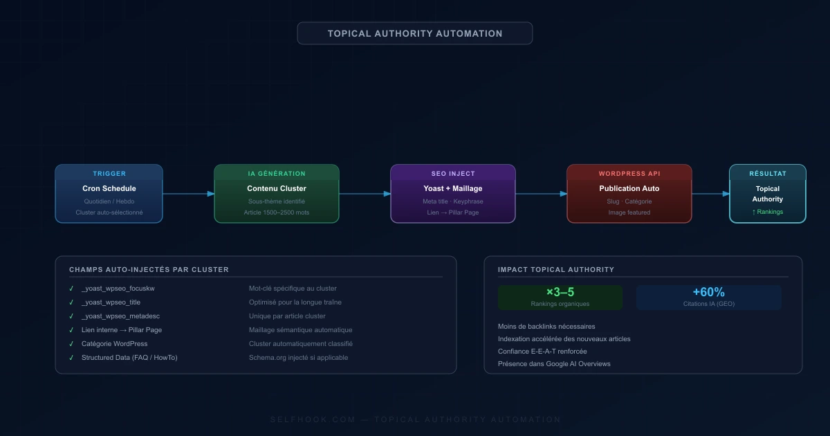 Workflow automatisation Topical Authority WordPress